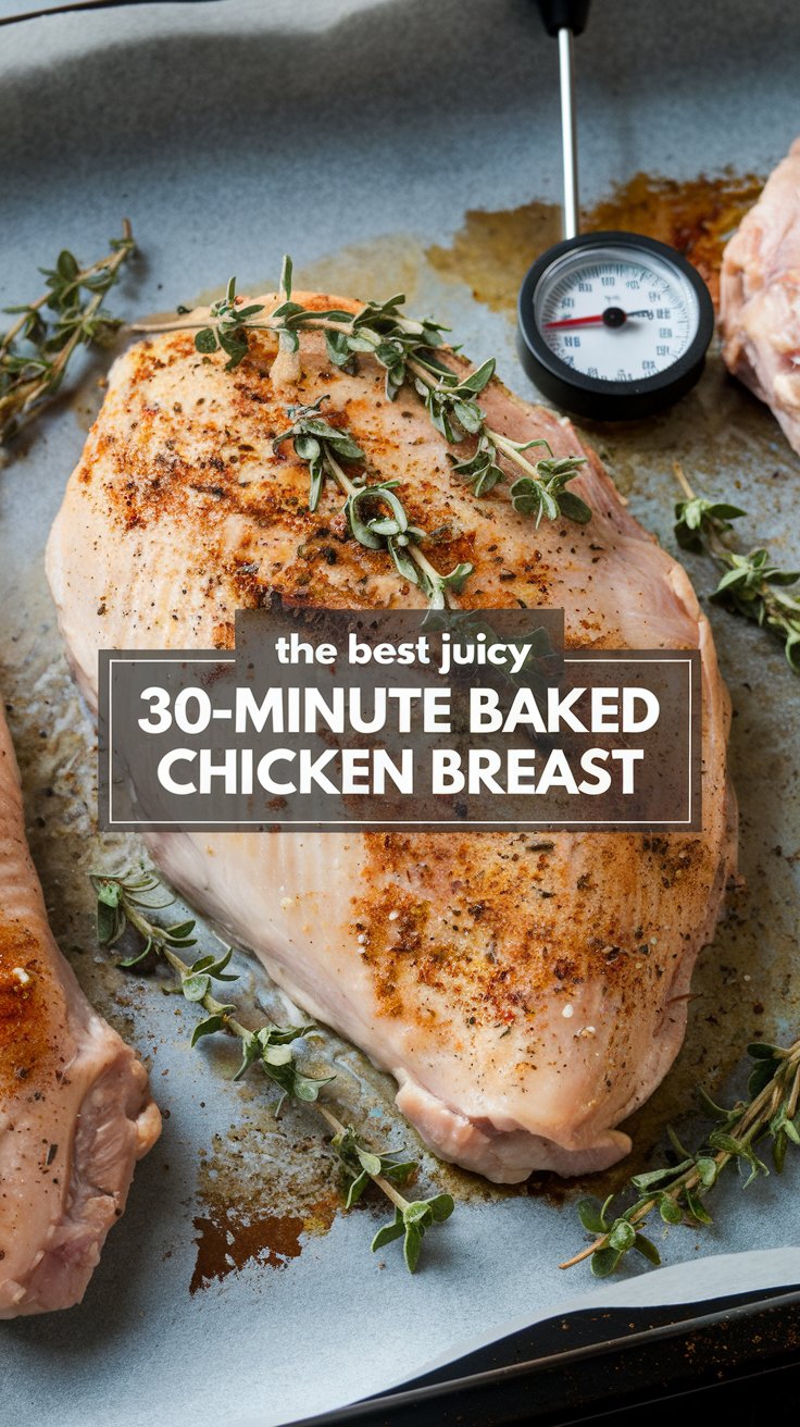 Best Juicy 30 min baked chicken breast