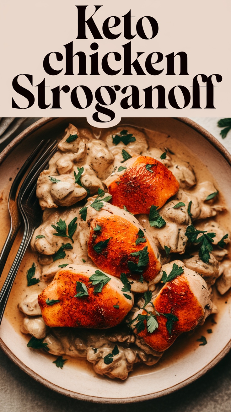 Keto Chicken Stroganoff