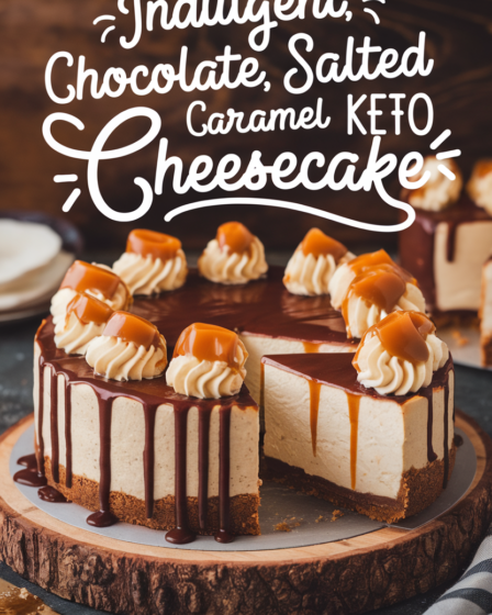 Chocolate Salted Caramel Keto Cheesecake