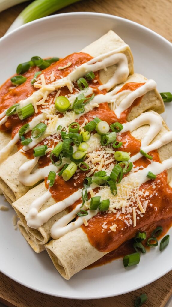 Keto White Chicken Enchiladas